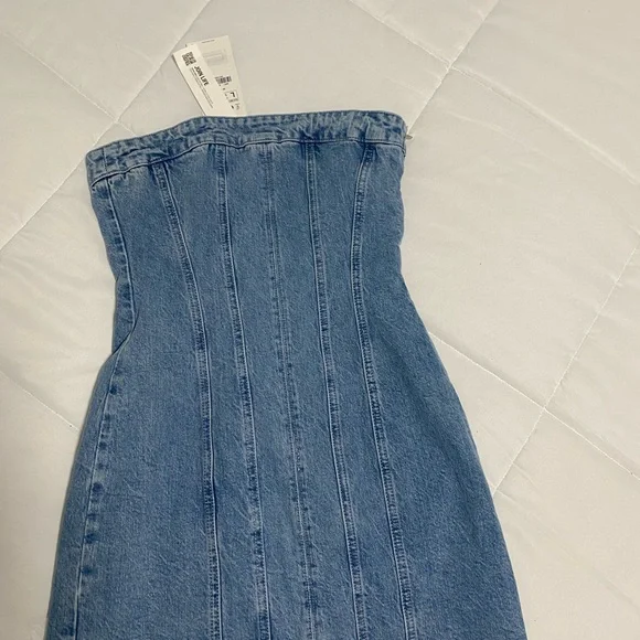 Zara Light Blue Denim Dress - Picture 1 of 5